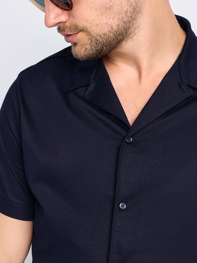 Desoto Short Sleeve Overhemd Festival Navy - Foto 4