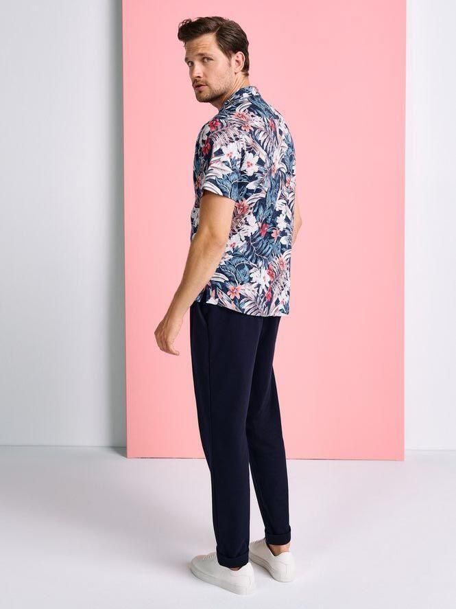 Desoto Short Sleeve Overhemd Festival Navy Multicolour - Foto 5