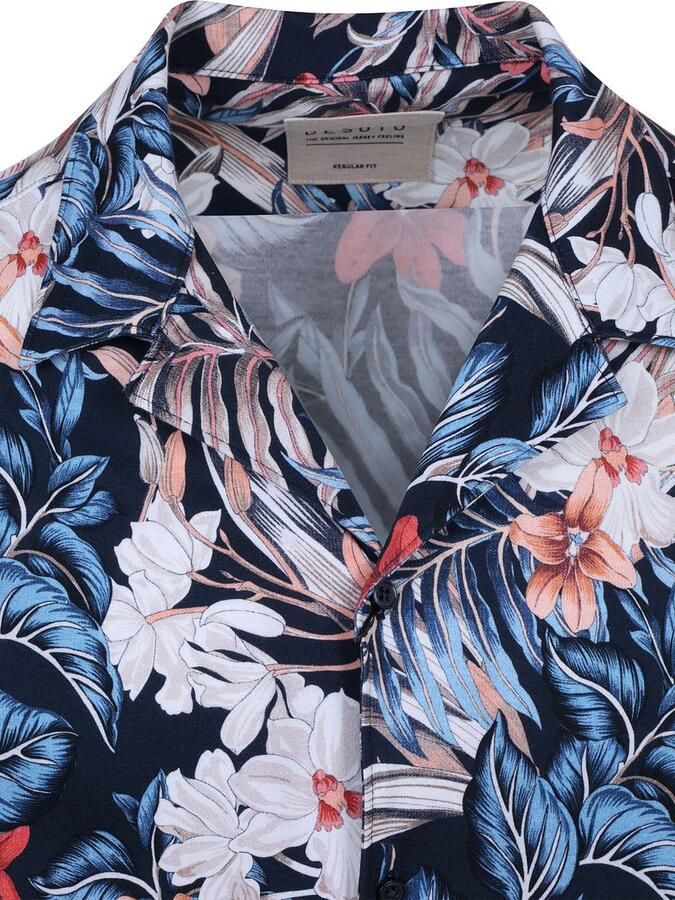 Desoto Short Sleeve Overhemd Festival Navy Multicolour - Foto 2