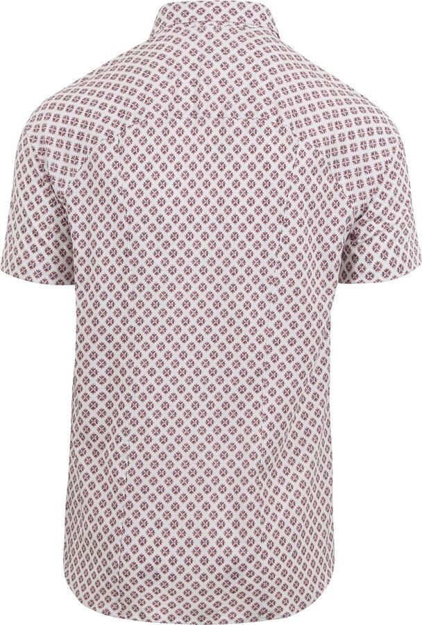 Desoto Short Sleeve Overhemd Print Wit - Foto 3