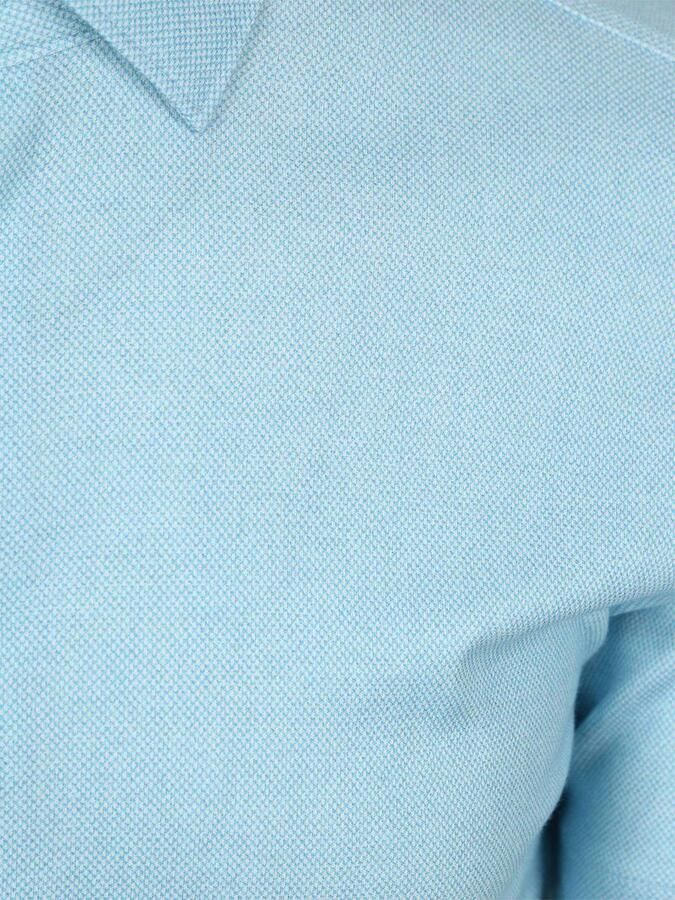 Desoto Short Sleeve Oxford Optics Overhemd Aqua Blauw - Foto 5