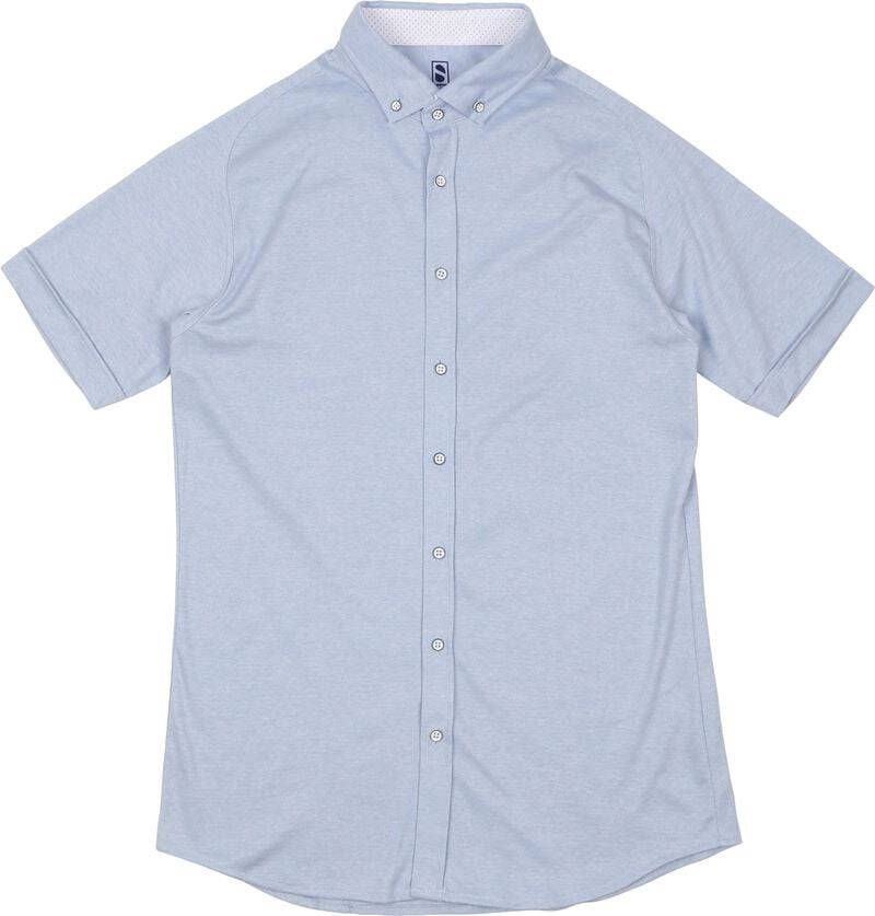 Desoto Short Sleeve Overhemd Lichtblauw Melange