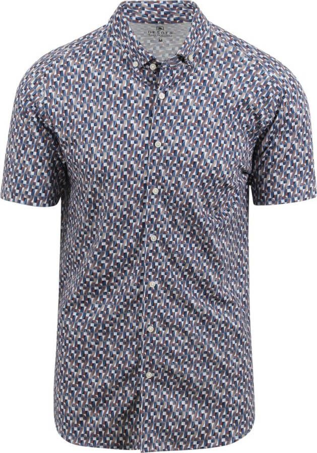 Desoto Short Sleeve Overhemd Print Multicolour Meerkleurig Heren