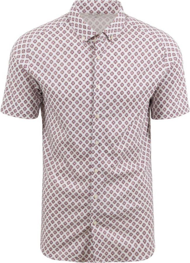 Desoto Short Sleeve Overhemd Print Wit