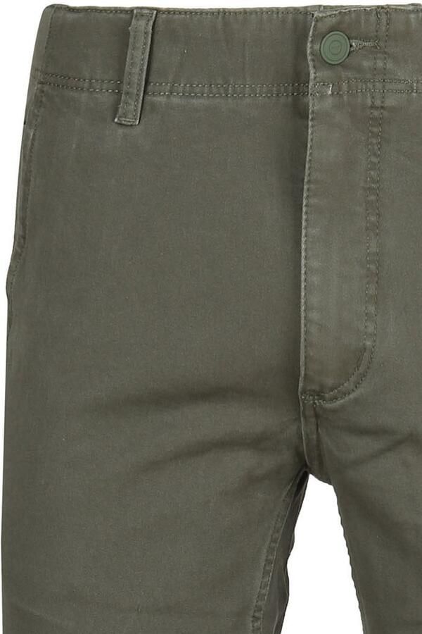 Dockers Groene Herenbroek 4 Zakken Rits Knoop Logo Green Heren - Foto 3