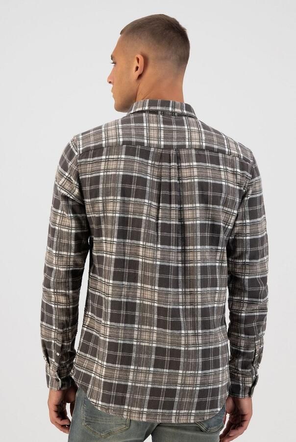 Dstrezzed Overhemd Lange Mouw Chenille Overhemd Ruiten Grijs - Foto 2