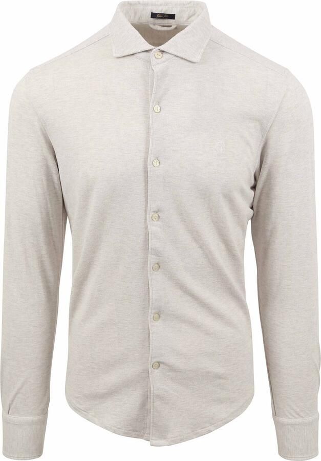 Dstrezzed Heren Overhemden Shirt Melange Pique White Heren - Foto 8