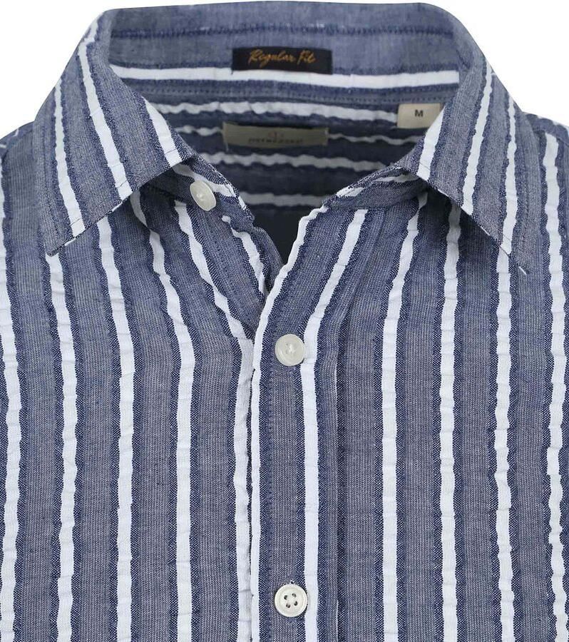 Dstrezzed Overhemd Leonard Seersucker Blauw Streep