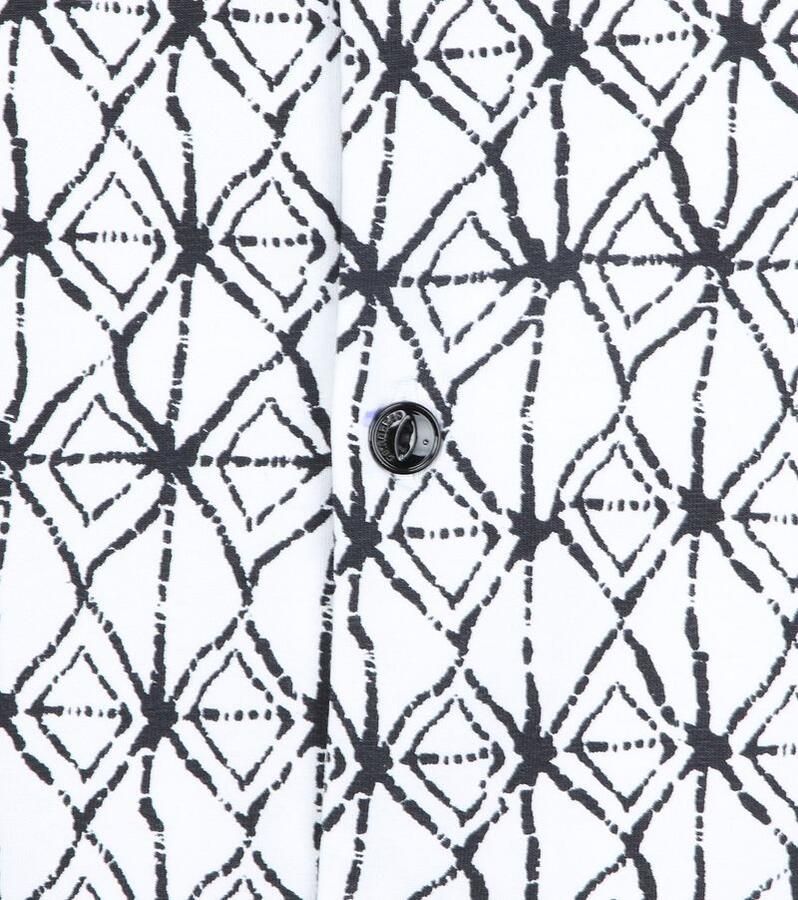 Dstrezzed Overhemd Lange Mouw Overhemd Wit Print