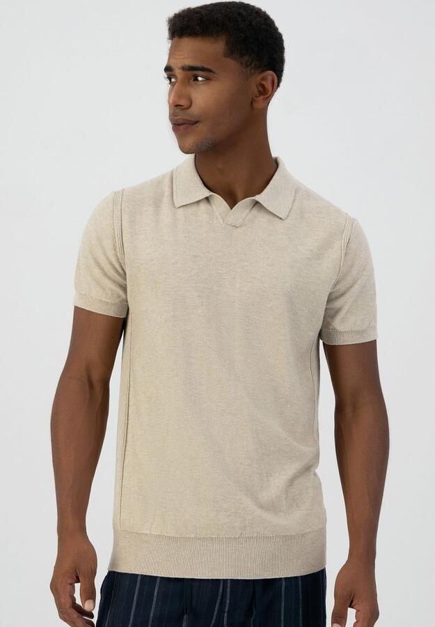 DSTREZZED Heren Polo's & T-shirts Mercury Short Sleeve Polo Zand - Foto 9