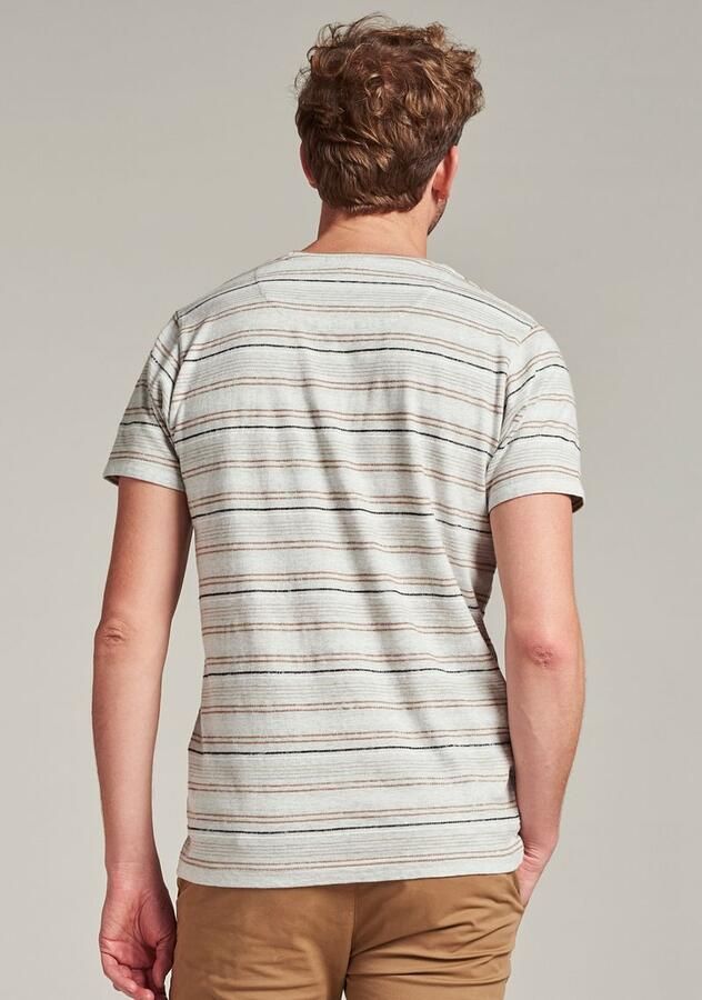Dstrezzed T-shirt Strepen Lichtgrijs