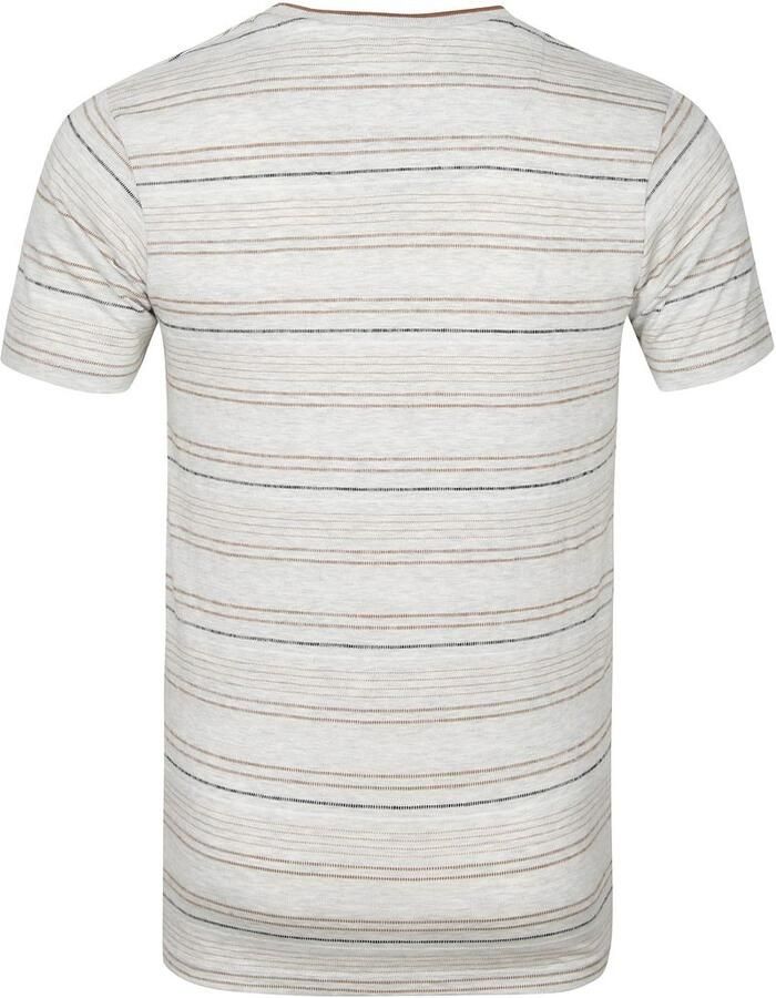 Dstrezzed T-shirt Strepen Lichtgrijs - Foto 4