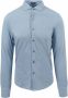 DSTREZZED Heren Overhemden Shirt Melange Pique Blauw - Thumbnail 3