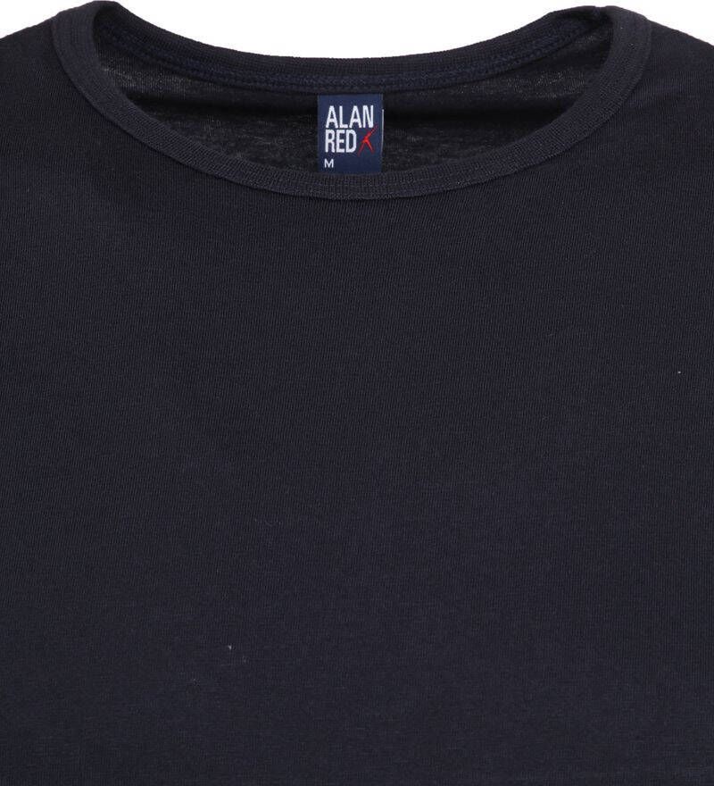 Alan Red Derby Extra Lang T-Shirt Navy (2-Pack)