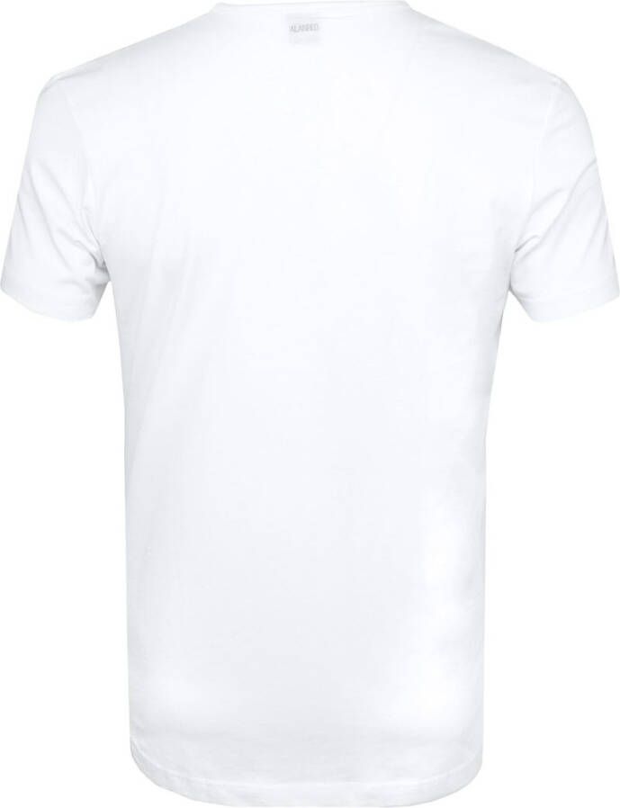 Alan Red Derby O-Hals T-Shirt Wit (2Pack)