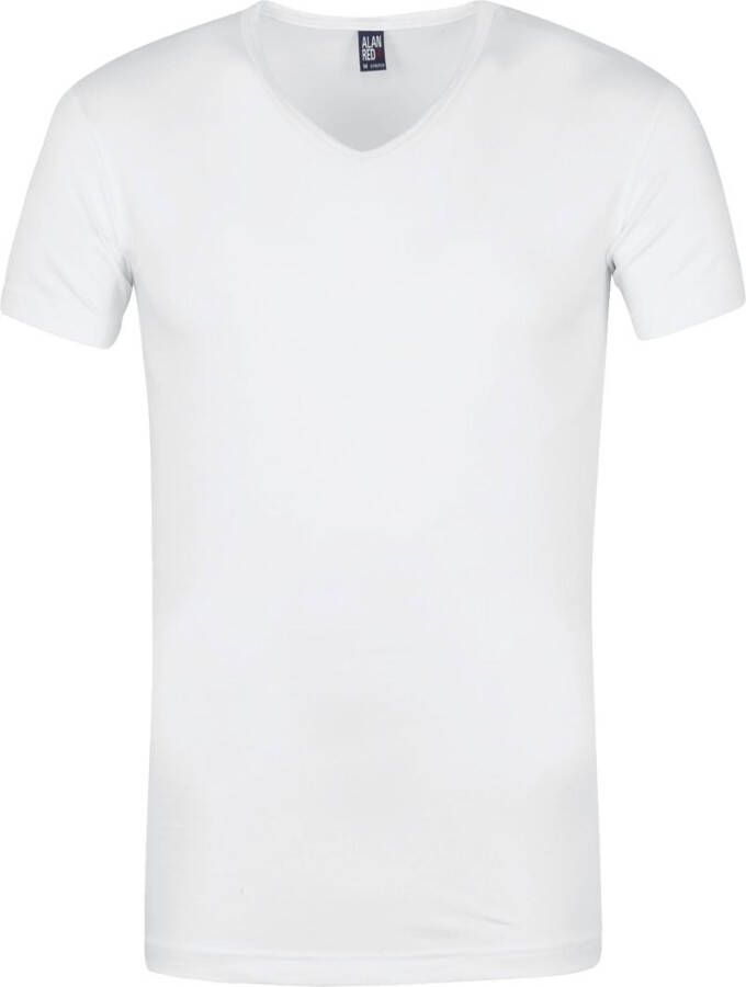 Alan Red Oklahoma T-shirt Stretch Wit (2pack)