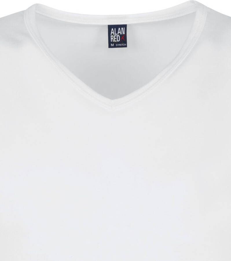 Alan Red Oklahoma T-shirt Stretch Wit (3pack)