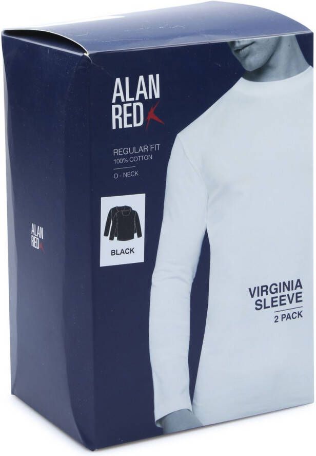 Alan Red T-Shirt Virginia Zwart Longsleeve 2-pack