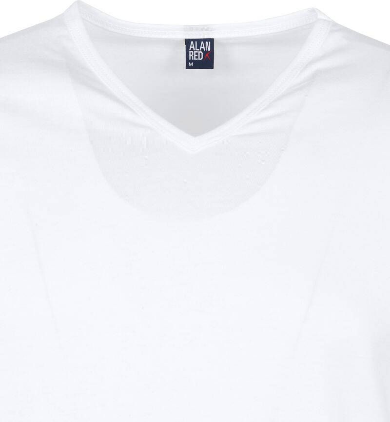 Alan Red Vermont T-Shirt V-Hals Wit (2Pack)