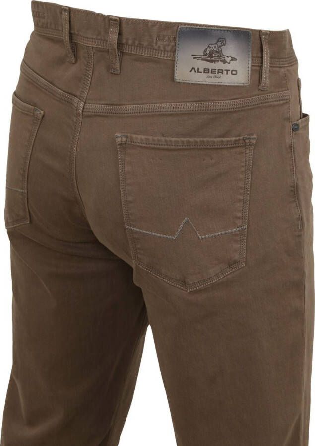 Alberto Pipe Broek Denim Bruin