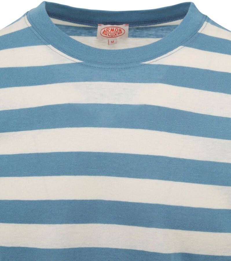 Armor-lux T-Shirt Linnen Strepen Blauw