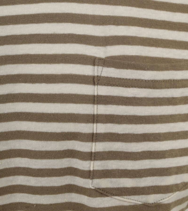Armor-lux T-Shirt Linnen Strepen Groen