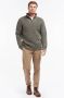 Barbour NewTyne Zip Trui Wol Donkergroen - Thumbnail 5
