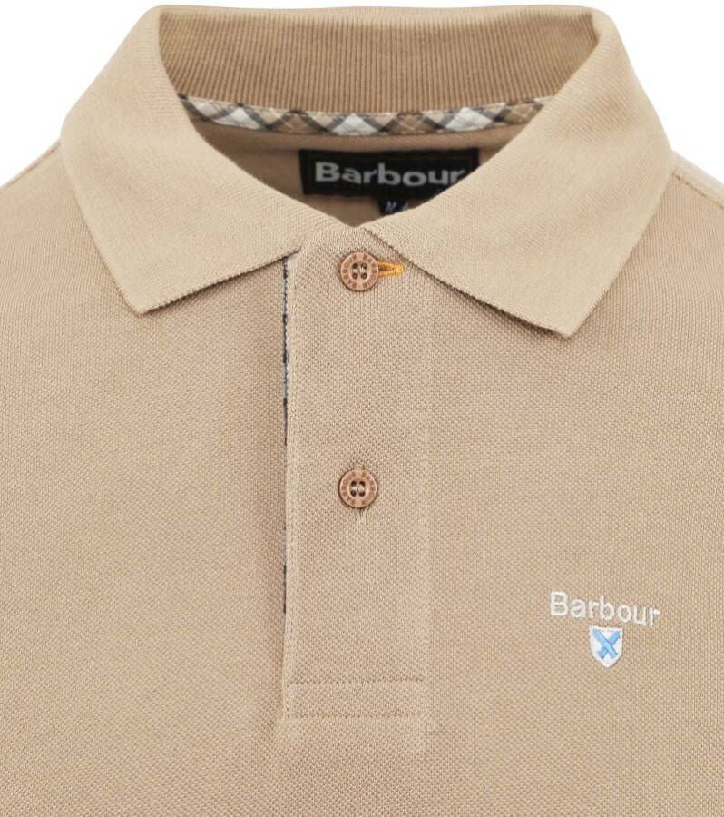 Barbour Tartan Pique Polo Beige