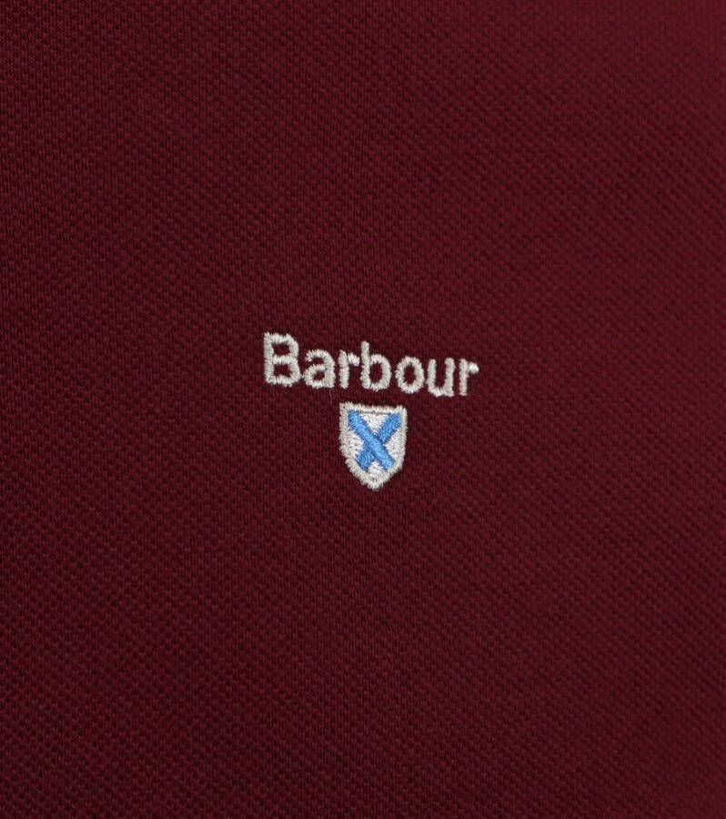 Barbour Tartan Pique Polo Bordeaux