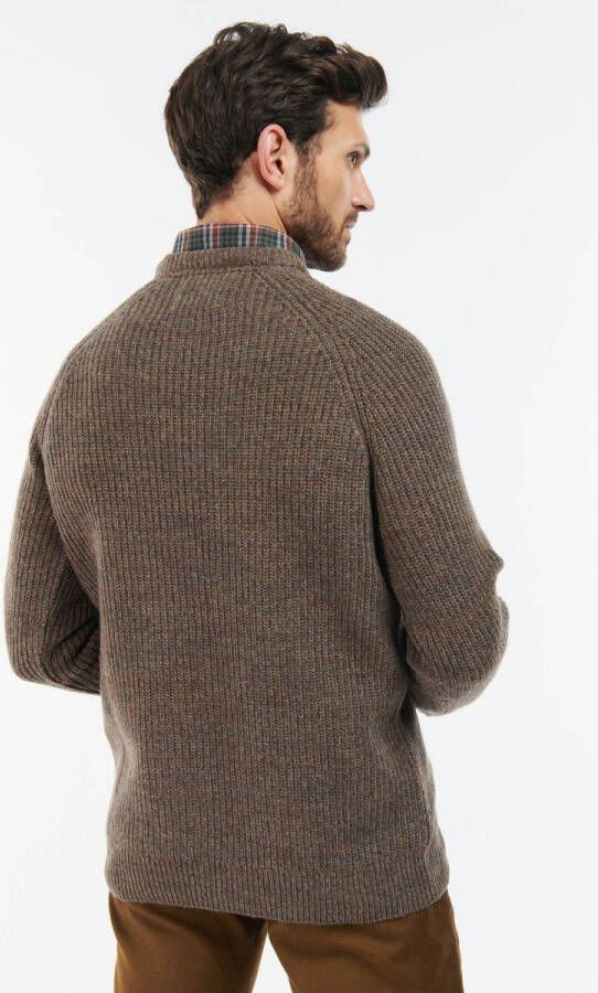 Barbour Trui Lamswol Knitted Bruin