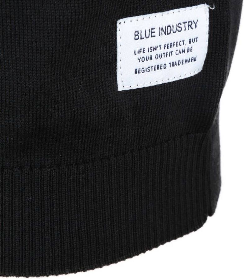 Blue Industry Knit Polo Zwart