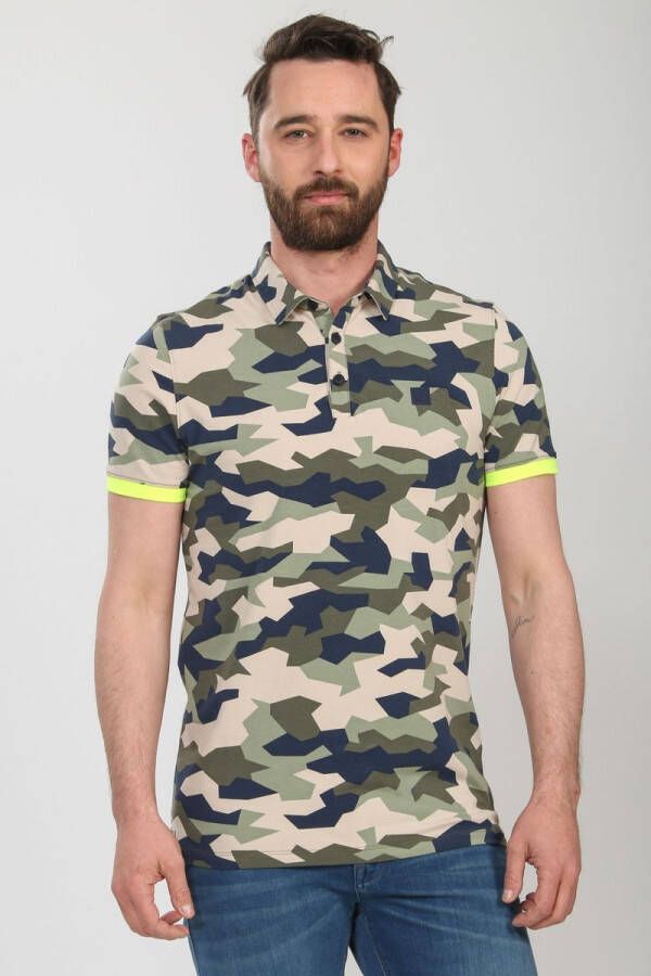 Blue Industry Polo Army Multicolour