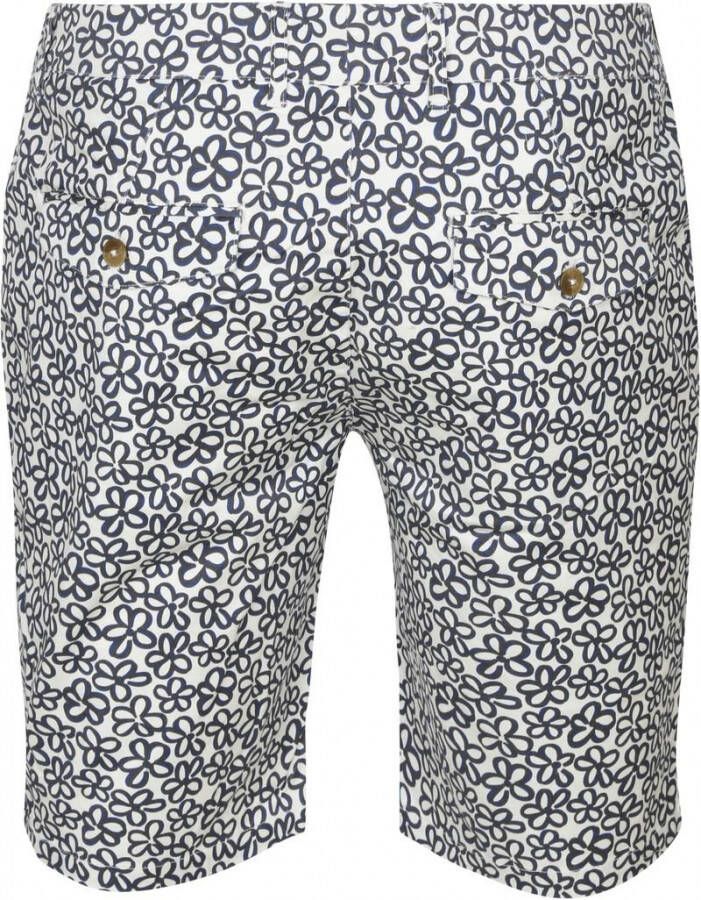 Blue Industry Short M8 Bloemen Donkerblauw
