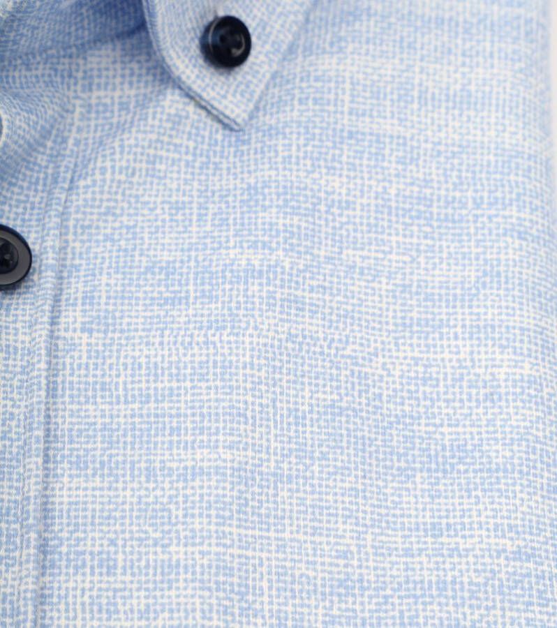 Blue Industry Short Sleeve Overhemd Print Blauw