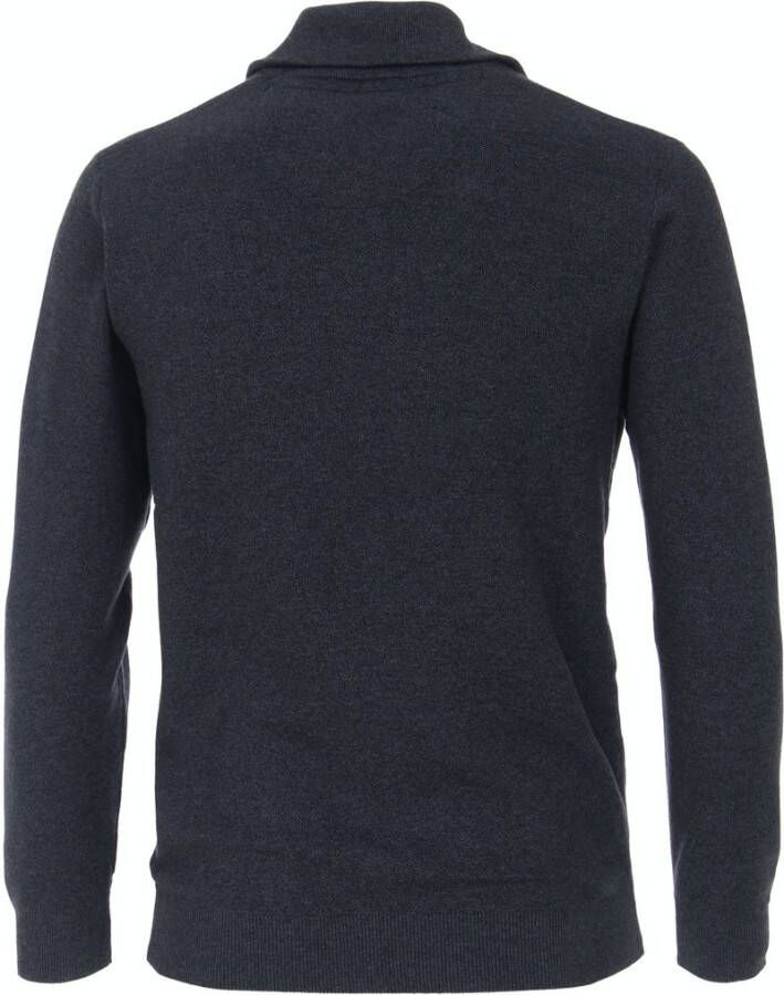 Casa Moda Halfzip Trui Donkerblauw