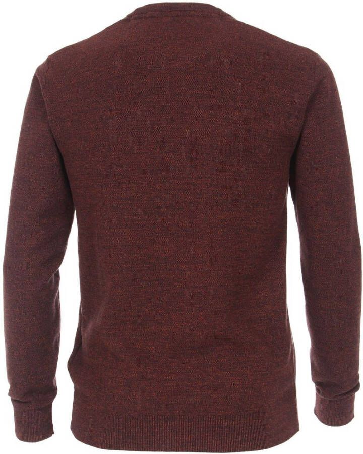 Casa Moda Pullover O-Hals Melange Bordeaux