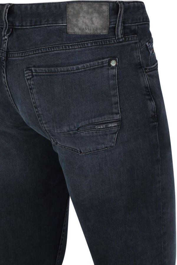 Cast Iron Riser Slim Jeans Vintage Washed Denim Zwart