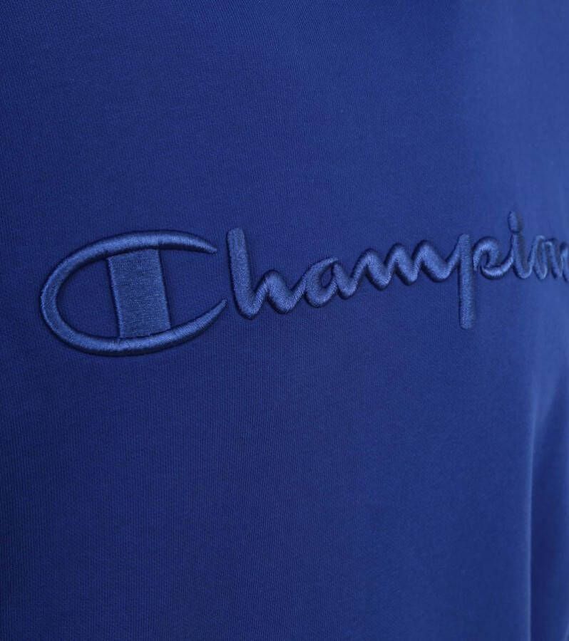 Champion Hoodie Logo Kobalt Blauw