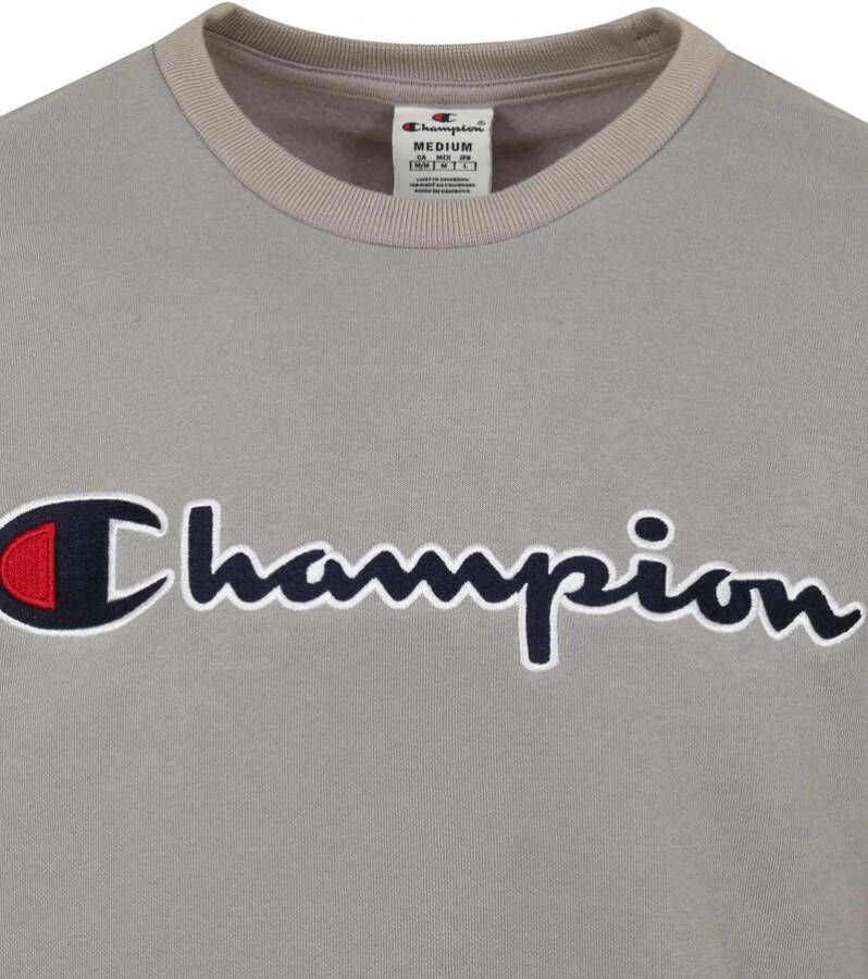 Champion Sweater Script Logo Grijs