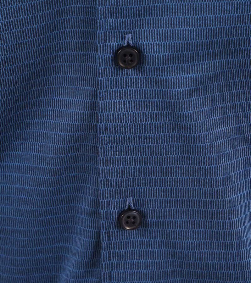 Desoto Short Sleeve Overhemd Streep Blauw