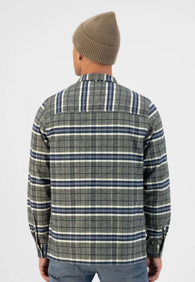 Dstrezzed Overshirt Ruit Olijfgroen