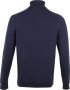 Fred Perry Maglione a collo alto con logo ricamato uomo K9552 Navy Blauw Heren - Thumbnail 1