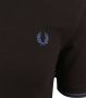 Fred Perry T96 Twin Tipped Shirt in Zwart Black Heren - Thumbnail 2