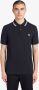 Fred Perry Polo manica corta con collo clico e polsini bordati a contrasto e logo ricamato sul petto uomo Fredperry M3600 Navy Bianco Blauw Heren - Thumbnail 8