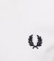 Fred Perry Sportief Katoenen T-shirt met Geribbelde Kraag White Heren - Thumbnail 8