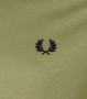 Fred Perry T-shirt TWIN TIPPED met contrastbies sage green - Thumbnail 7