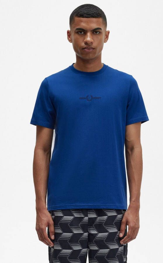 Fred Perry T-Shirt M4580 Kobalt Blauw