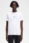 Fred Perry Geborduurd T-shirt voor moderne mannen White Heren - Thumbnail 8