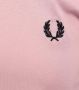 Fred Perry Heren Ringer T-shirt met Contrasterende Ribboorden Pink Heren - Thumbnail 7