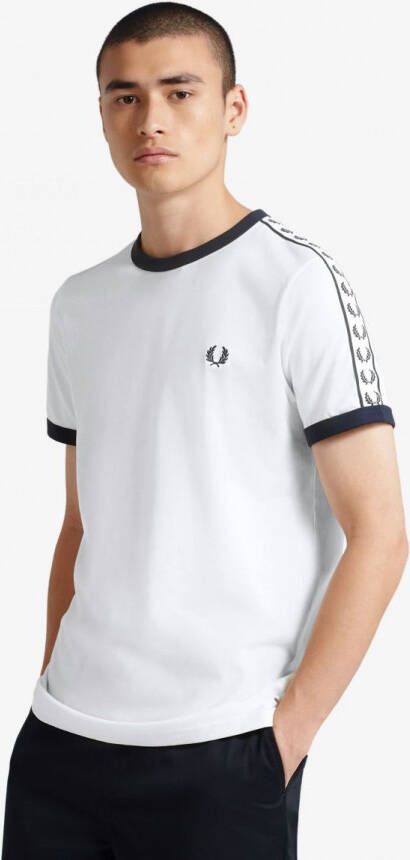 Fred Perry T Shirt Wit M6347